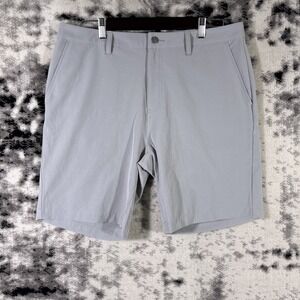 Criquet Shorts Mens Size 35 Gray Performance Golf 9" Preppy Old Money